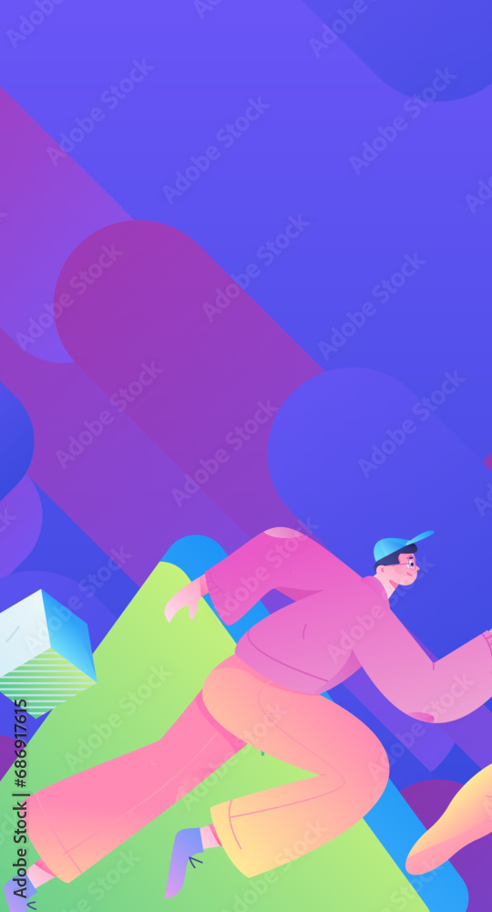 People exercising healthy running vector internet operation illustration
People exercising healthy running vector internet operation illustration
