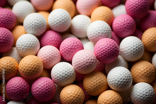 Obraz na płótnie Covered background of golf balls w salonie