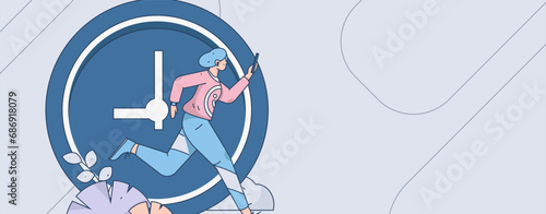People exercising healthy running vector internet operation illustration

