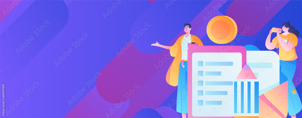 Invite friends to conduct questionnaire flat vector concept operation hand drawn illustration
Invite friends to conduct questionnaire flat vector concept operation hand drawn illustration