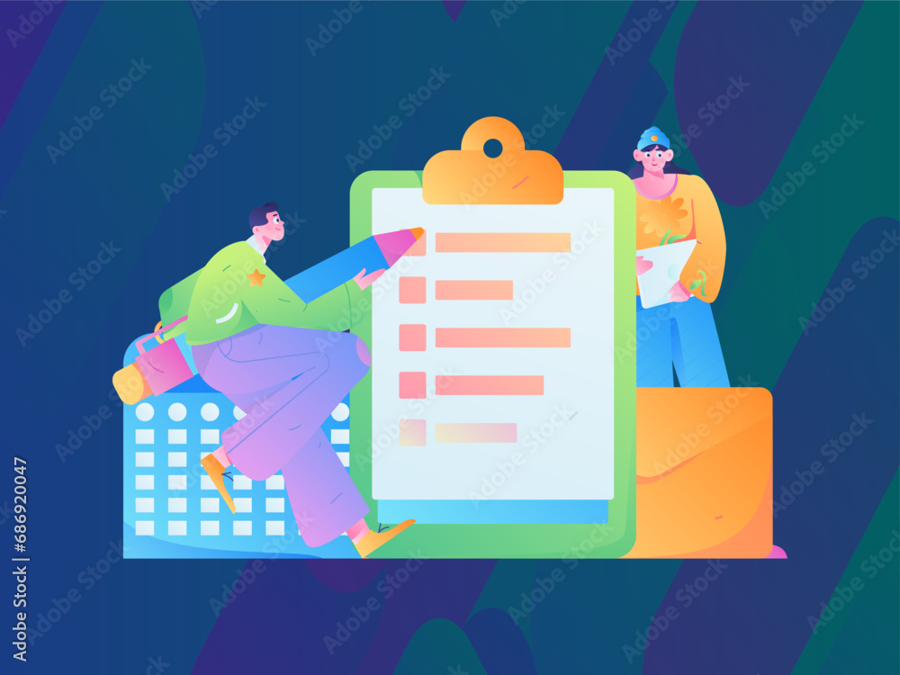 Invite friends to conduct questionnaire flat vector concept operation hand drawn illustration
Invite friends to conduct questionnaire flat vector concept operation hand drawn illustration