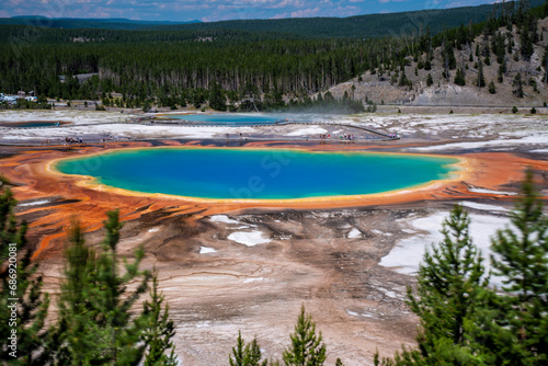 The Grand Prismatic Spring in the Yellow Stone National Park