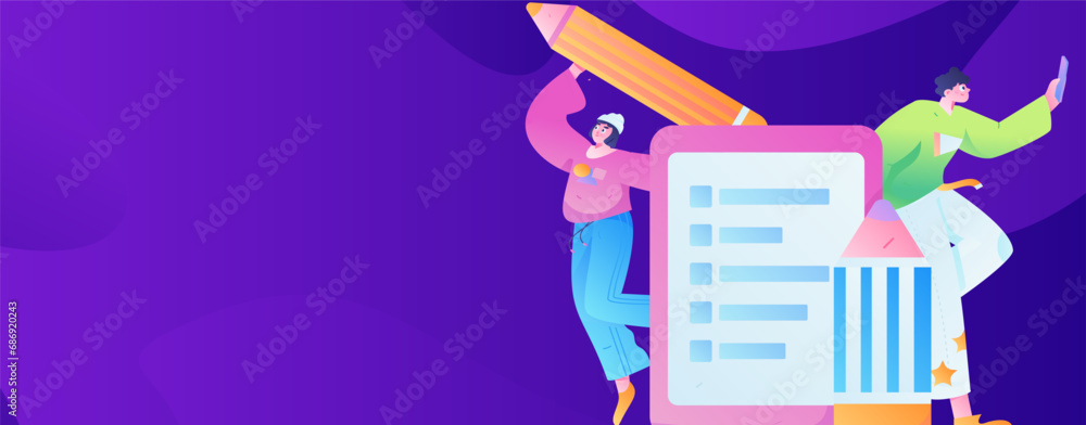 Invite friends to conduct questionnaire flat vector concept operation hand drawn illustration
Invite friends to conduct questionnaire flat vector concept operation hand drawn illustration