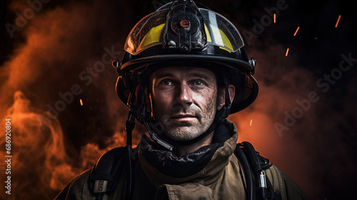 Unyielding Valor in the Face of Adversity, A Fearless Firefighter Takes Dramatic Action, Exemplifying Courage and Heroism Amidst the Roaring Inferno of Perilous Flames