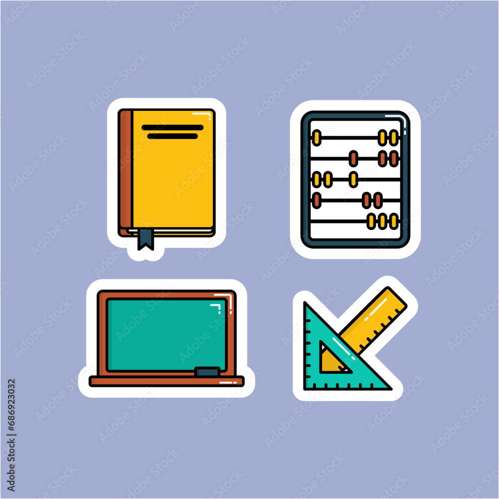 A close up of a laptop, calculator, ruler, and book. This versatile asset is perfect for designs related to education, office work, technology, and business concepts.