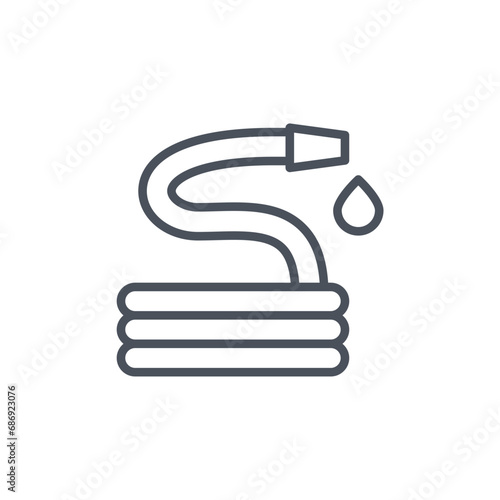 Vector sign of the garden hose symbol isolated on a white background. icon color editable.