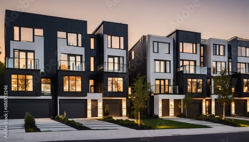 Modern living in minimalist modular townhouses - contemporary residential architecture