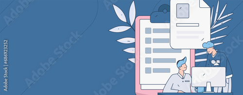 Invite friends to conduct questionnaire flat vector concept operation hand drawn illustration
