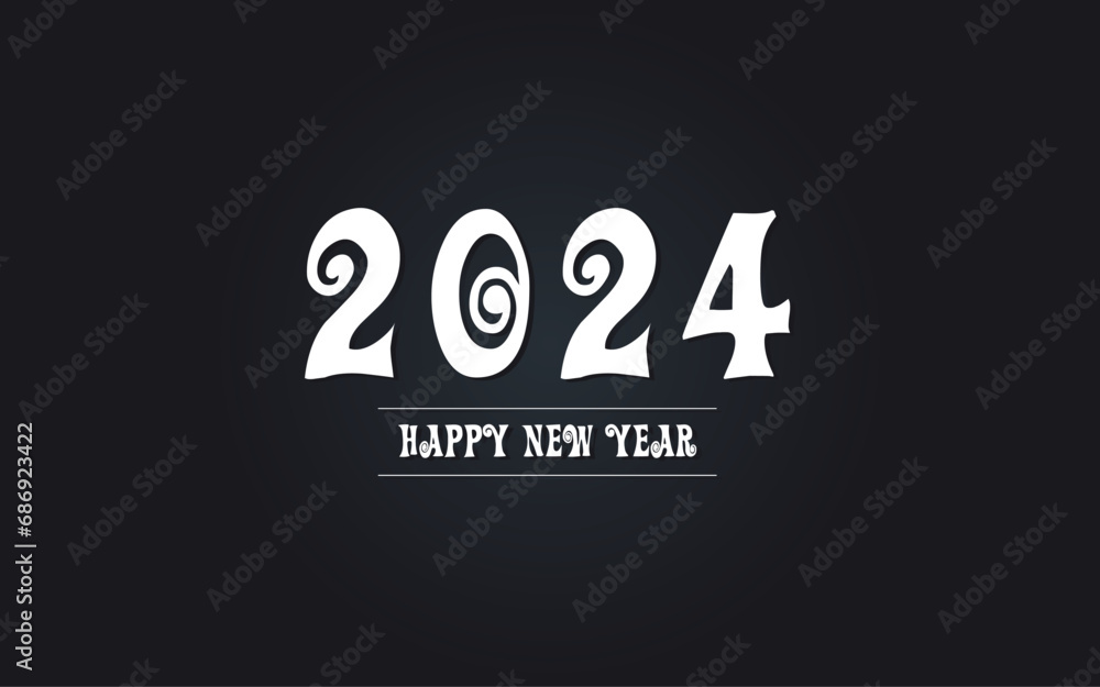 Happy New Year 2024. Seasons Greeting. Vector Design. Happy New Year 2024. Seasons Greeting. Vector Design.