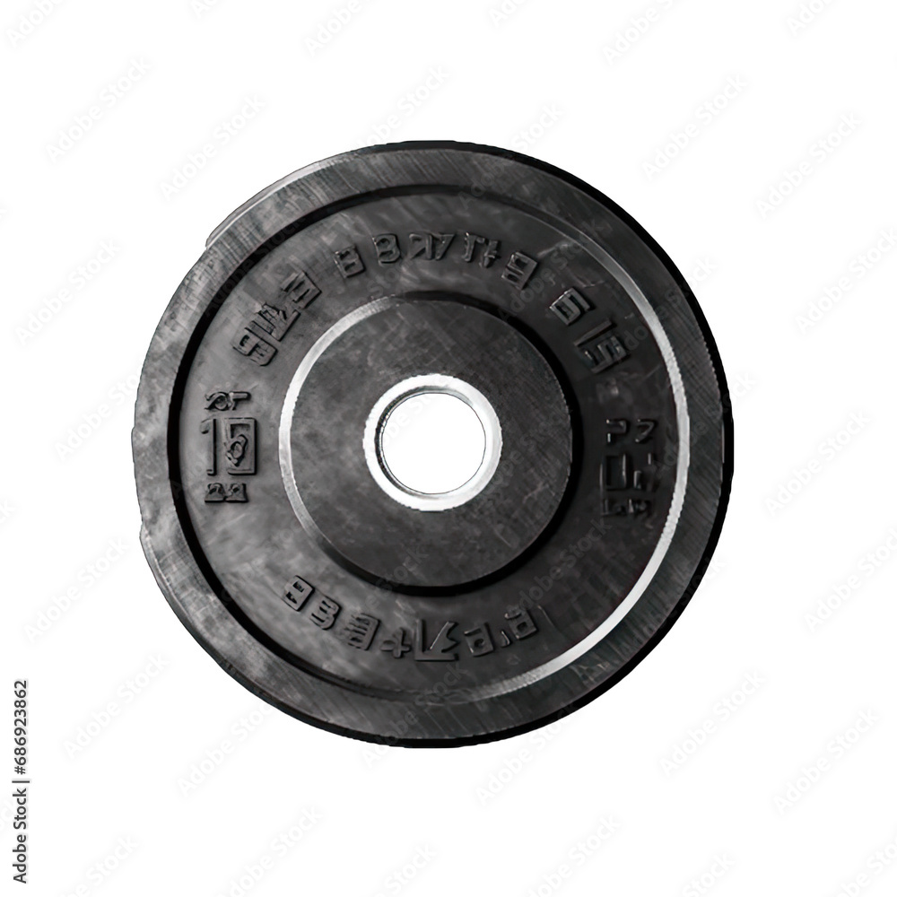 Obraz premium workout/gym equipment: weight plates isolated on white background