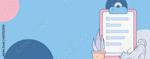 Invite friends to conduct questionnaire flat vector concept operation hand drawn illustration
