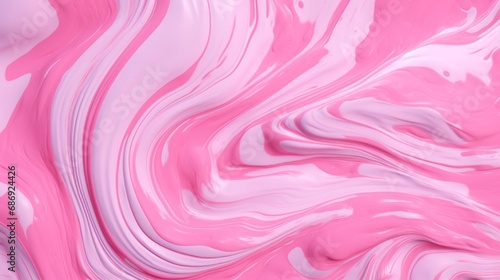 Pink volumetric paint with animation. Motion. Dense gouache smeared with spots made in 3d format.