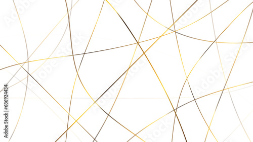 Asymmetrical texture with random chaotic lines. Chaotic pattern for your amazing design. Golden abstract geometric pattern. Vector illustration photo