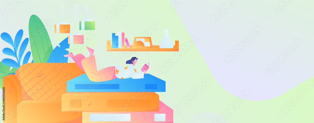 Home indoor character scene flat vector concept operation hand drawn illustration
Home indoor character scene flat vector concept operation hand drawn illustration