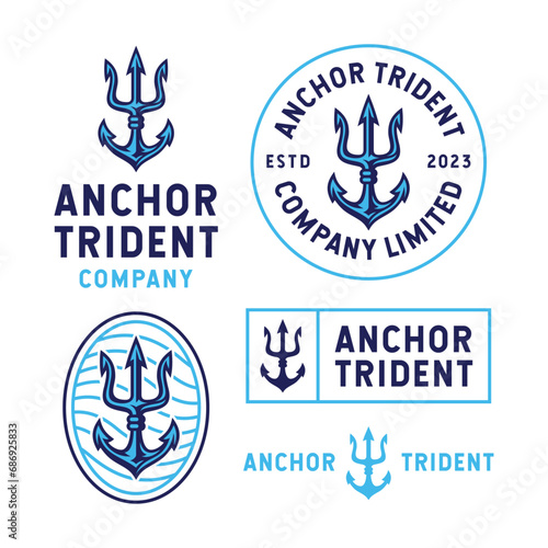 Anchor Trident illustration of a set of symbols