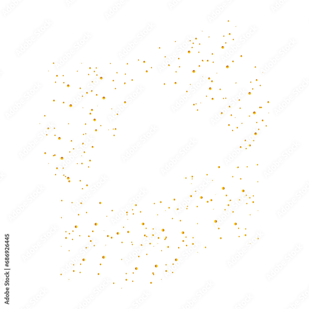 Vector gold glitter texture isolated on white background. golden dots background