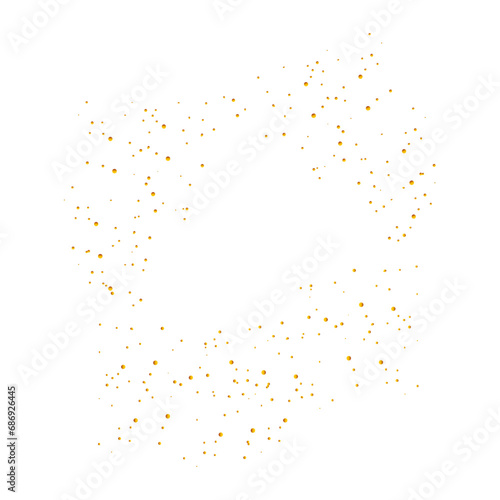 Vector gold glitter texture isolated on white background. golden dots background