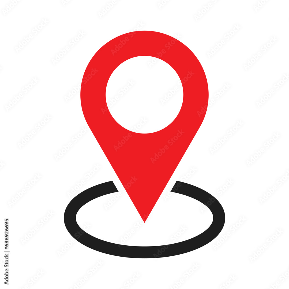 Simple icons representing locations and map pins Simple icons representing locations and map pins