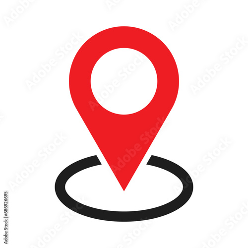 Simple icons representing locations and map pins