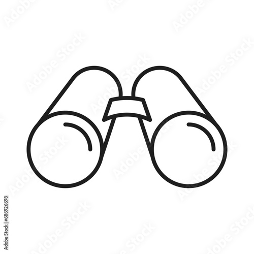 Icon showing binoculars or looking