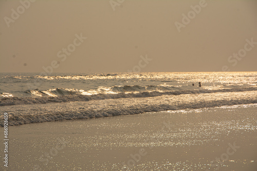 puri swargadwar beach sunset view