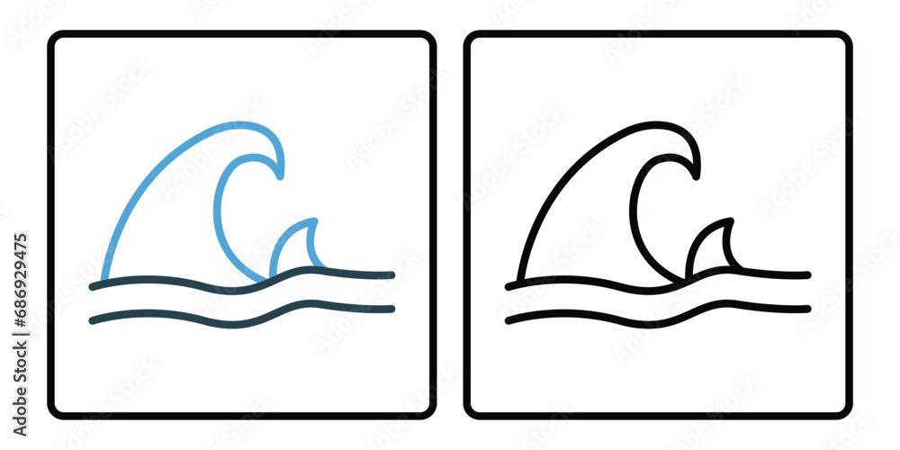 wave icon. icon related to sea. line icon style. simple vector design editable wave icon. icon related to sea. line icon style. simple vector design editable