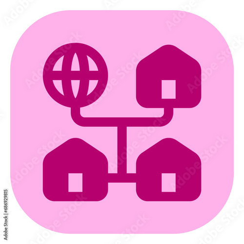 Editable local, home, network, LAN, connection vector icon. Remote work, job, profession, freelance. Part of a big icon set family. Perfect for web and app interfaces, presentations, infographics, etc