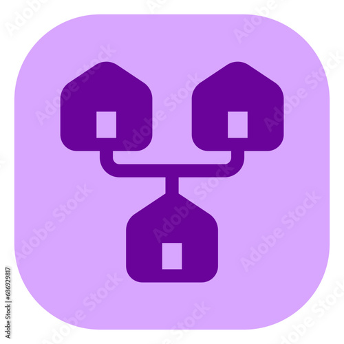 Editable local, home, network, LAN, connection vector icon. Remote work, job, profession, freelance. Part of a big icon set family. Perfect for web and app interfaces, presentations, infographics, etc