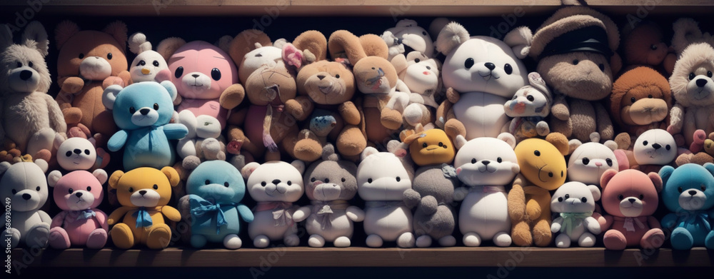 toys are in a row toys are in a row