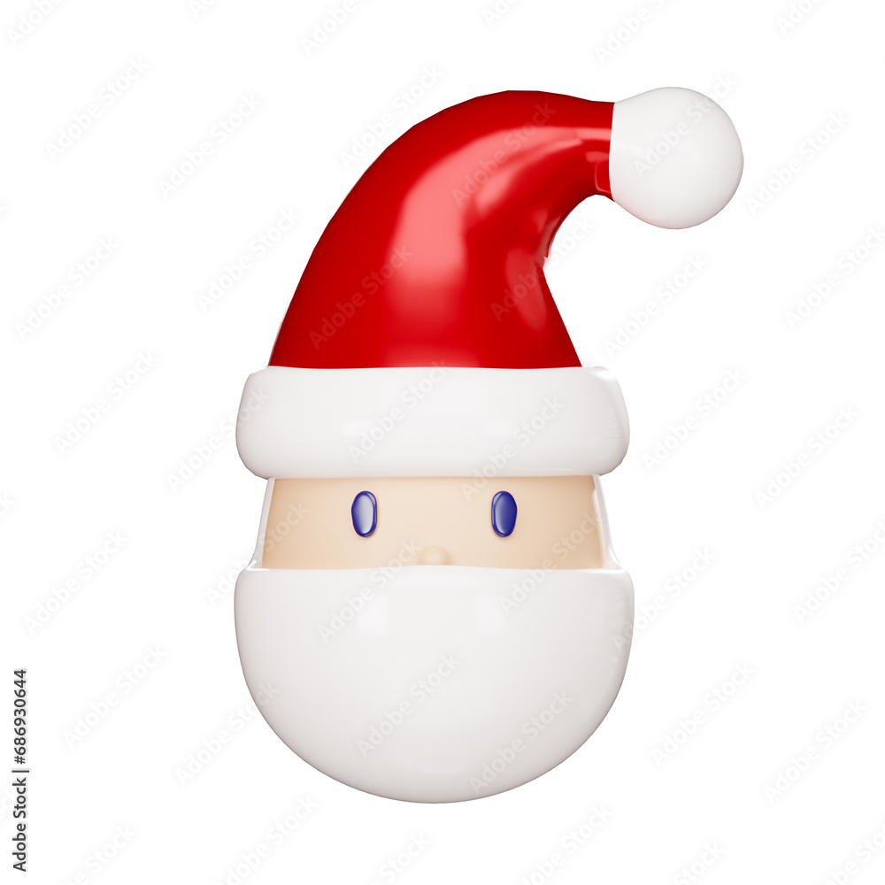 Christmas festive elements for design with santa claus. Holiday Decoration . Realistic 3d object in cartoon style. 3D illustration isolated on white background.Clipping path. Christmas festive elements for design with santa claus. Holiday Decoration . Realistic 3d object in cartoon style. 3D illustration isolated on white background.Clipping path.