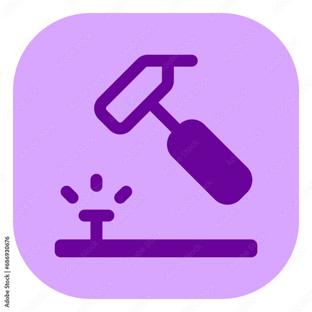 Editable hammer, nail, repair vector icon. Construction, tools, industry. Part of a big icon set family. Perfect for web and app interfaces, presentations, infographics, etc Editable hammer, nail, repair vector icon. Construction, tools, industry. Part of a big icon set family. Perfect for web and app interfaces, presentations, infographics, etc