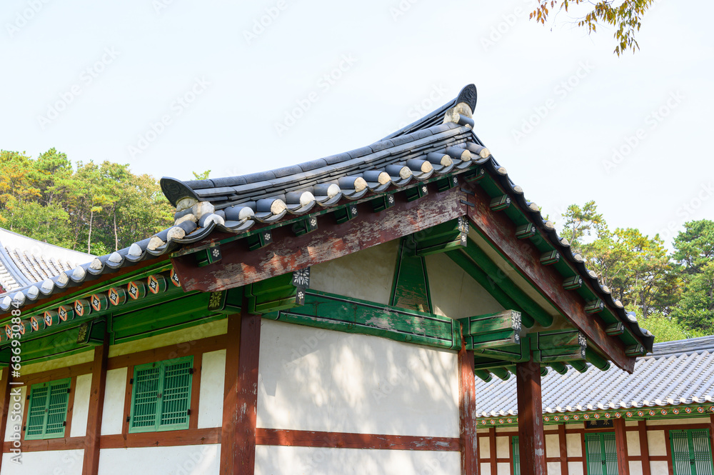 Gimpo Tongjin Local Confucian School. A public educational institution during the Joseon Dynasty in Korea. Korean traditional building. Gimpo Tongjin Local Confucian School. A public educational institution during the Joseon Dynasty in Korea. Korean traditional building.