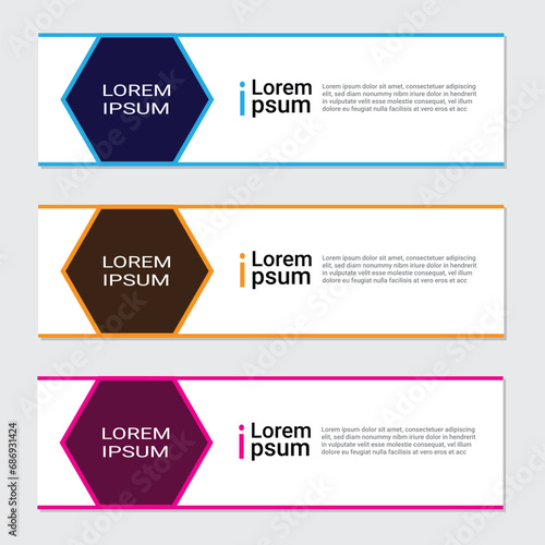 Vector abstract design web banner 
template. Abstract social media cover design. Horizontal header background. 