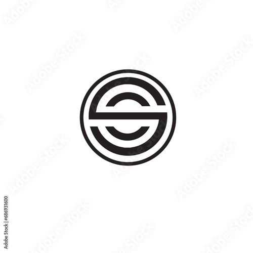 Modern unique letter CS SC logo icon design template elements.