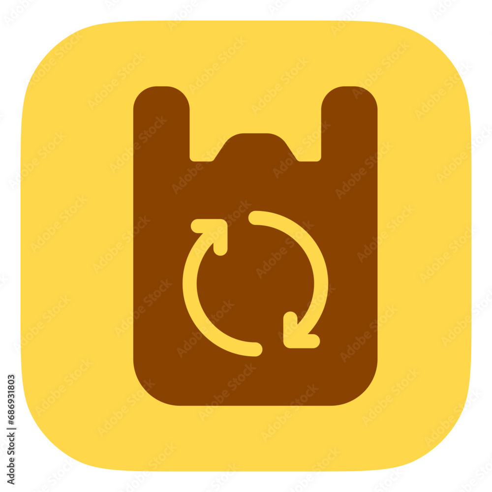 Fototapeta premium Editable biodegradable bag, plastic, trash vector icon. Environment, ecology, eco-friendly. Part of a big icon set family. Perfect for web and app interfaces, presentations, infographics, etc