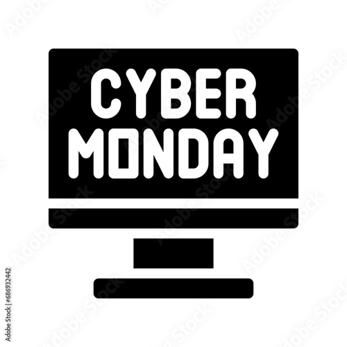 cyber monday glyph icon