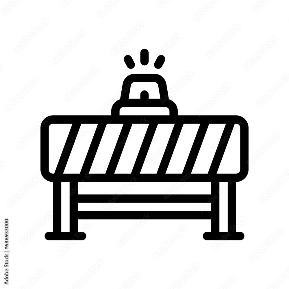 traffic barrier line icon traffic barrier line icon