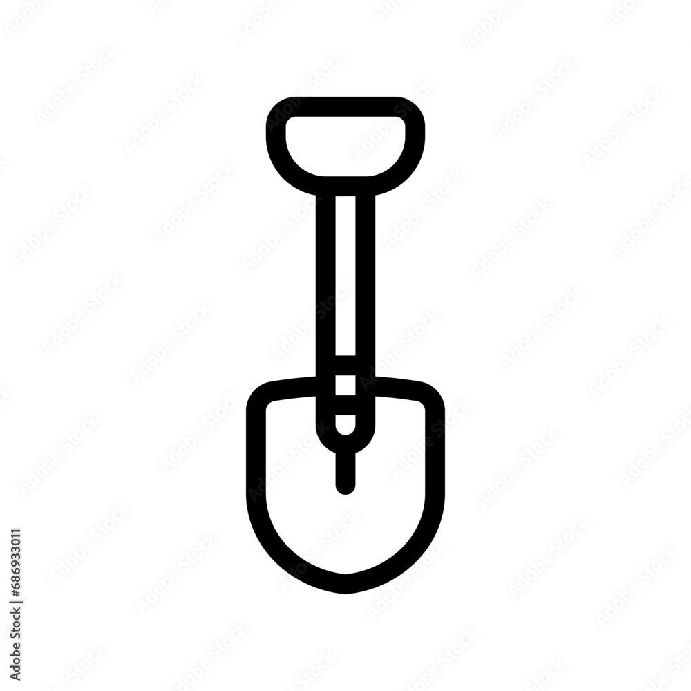 shovel line icon shovel line icon