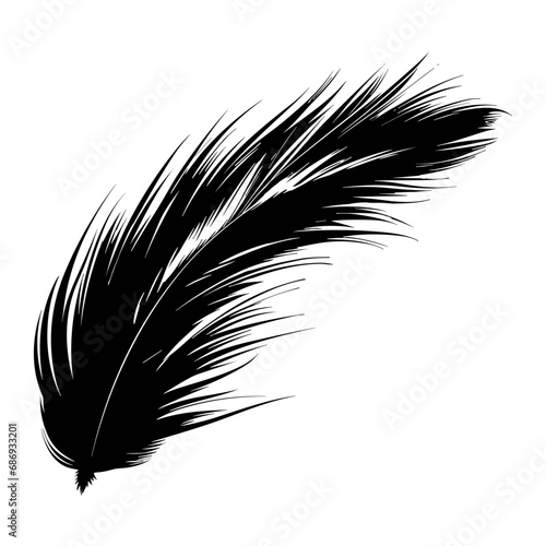 Feather Icon Illustration. Vector SVG