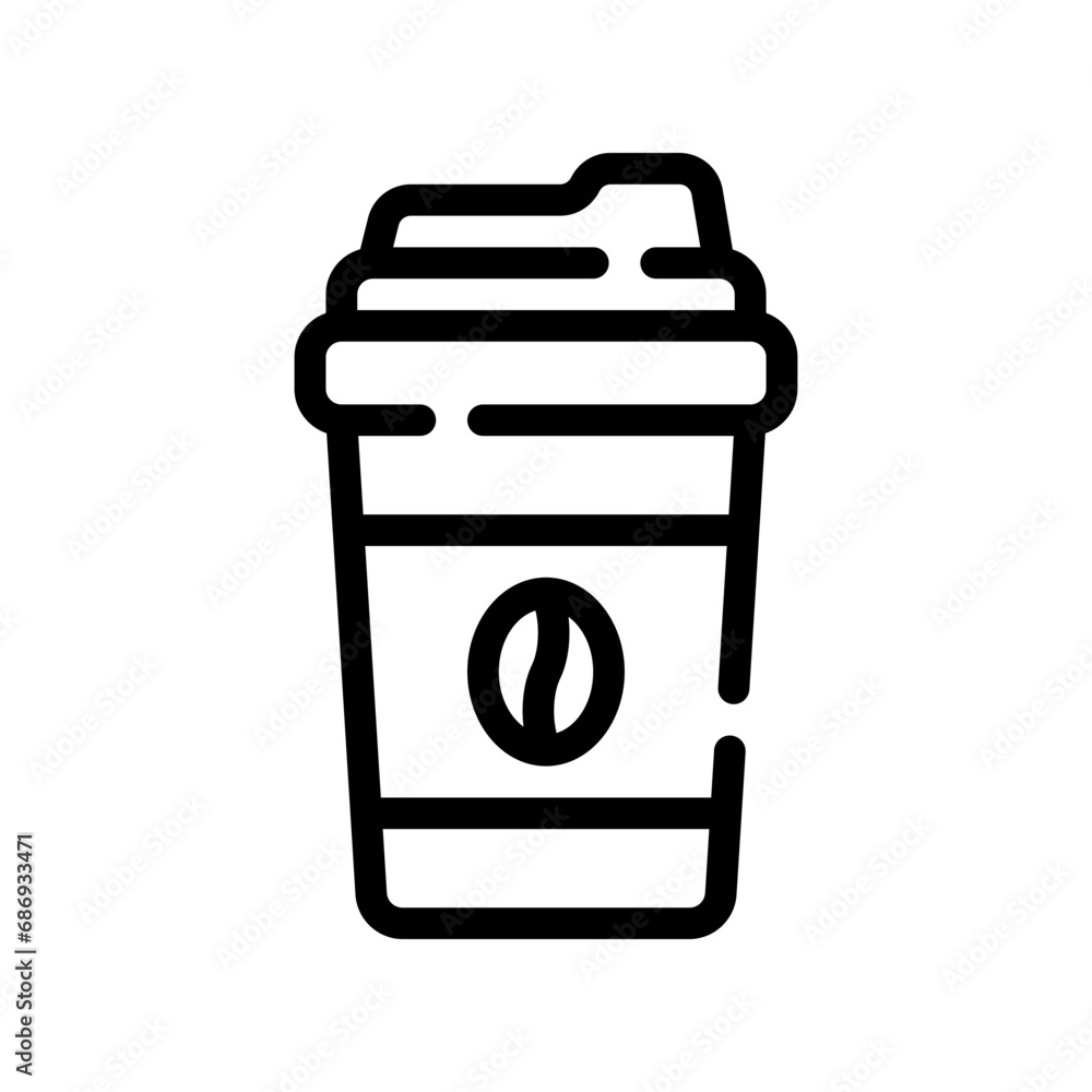 coffee cup line icon coffee cup line icon