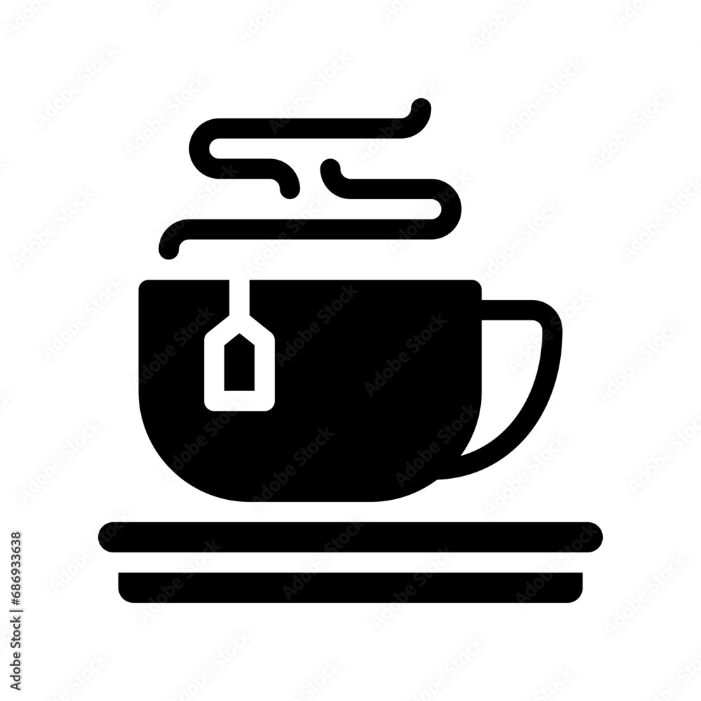 tea cup glyph icon tea cup glyph icon