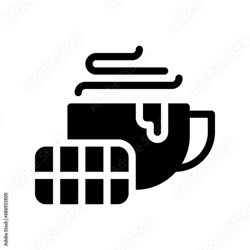 hot chocolate glyph icon