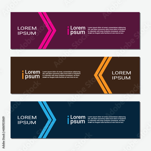 Vector abstract design web Banner template background.