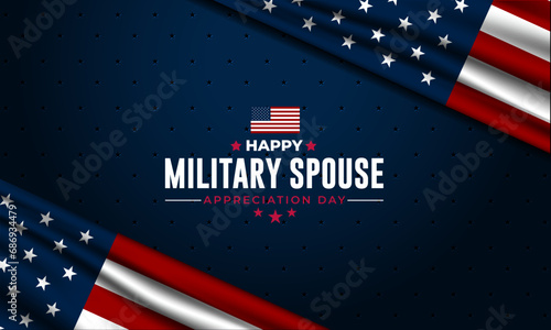 Military Spouse Appreciation Day Background Vector Illustration 