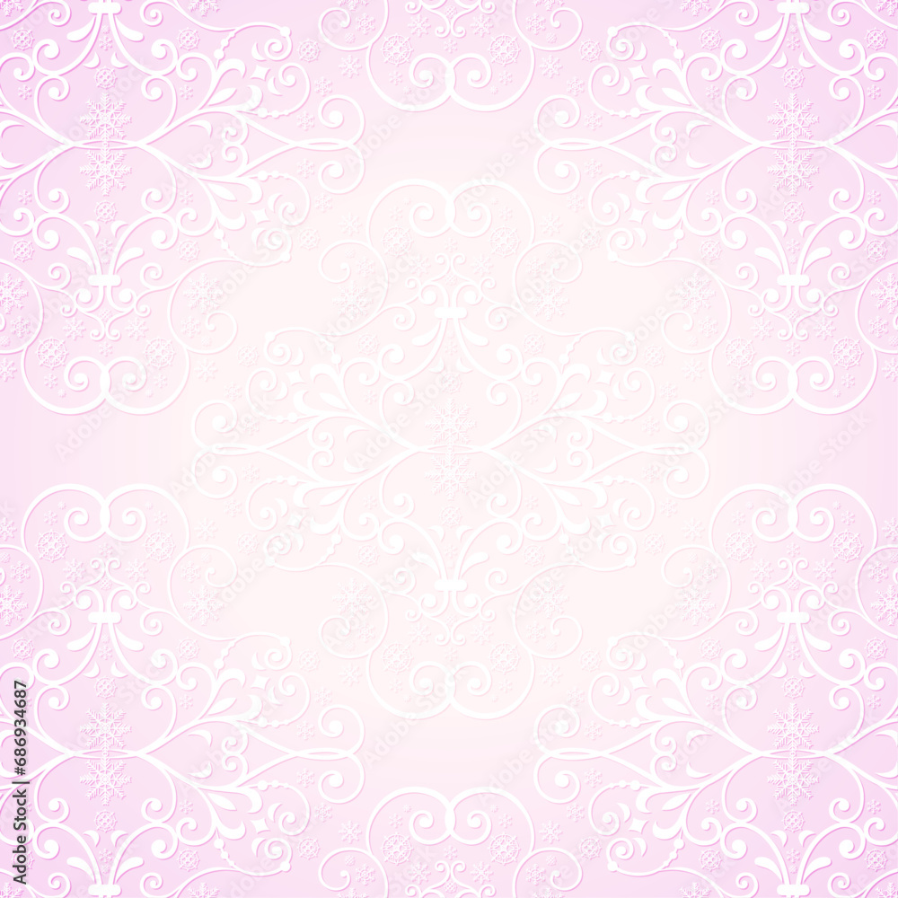 Vector decorative pastel color background with ethnic design