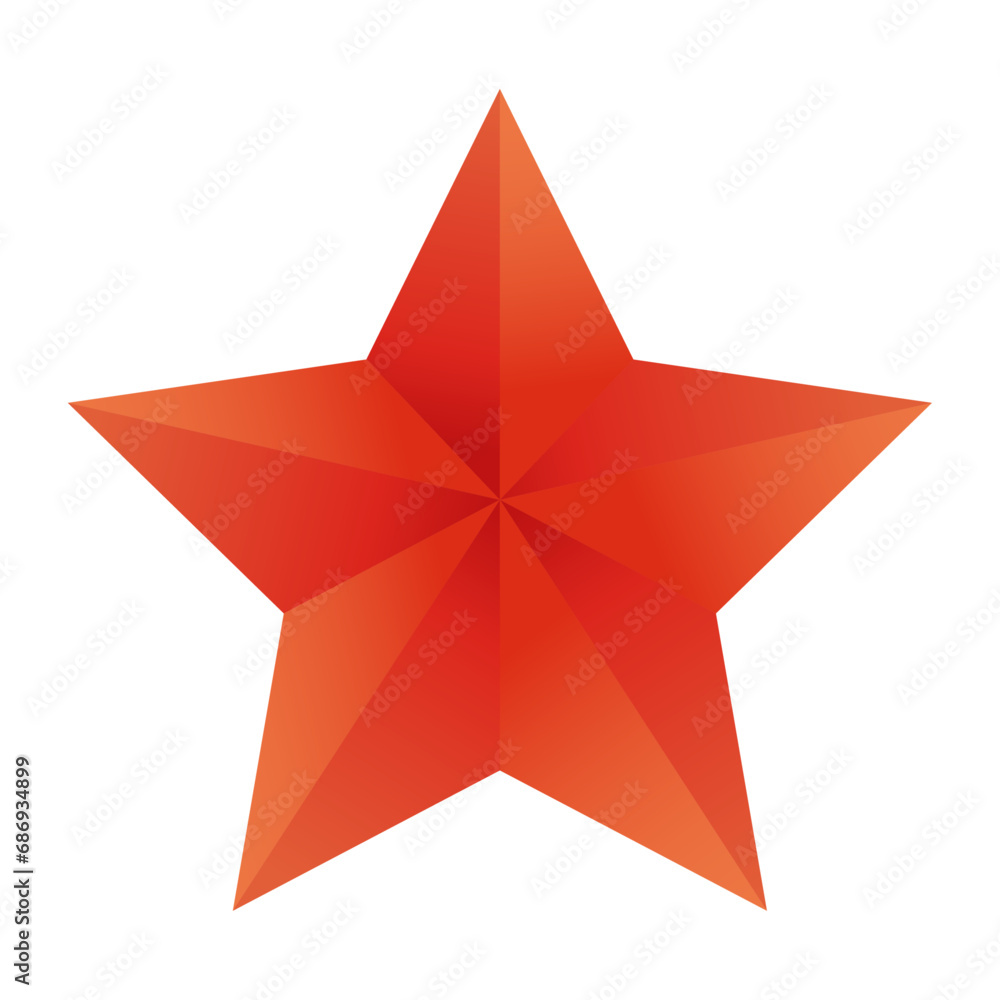 Vector red star shape isolated on white background Vector red star shape isolated on white background
