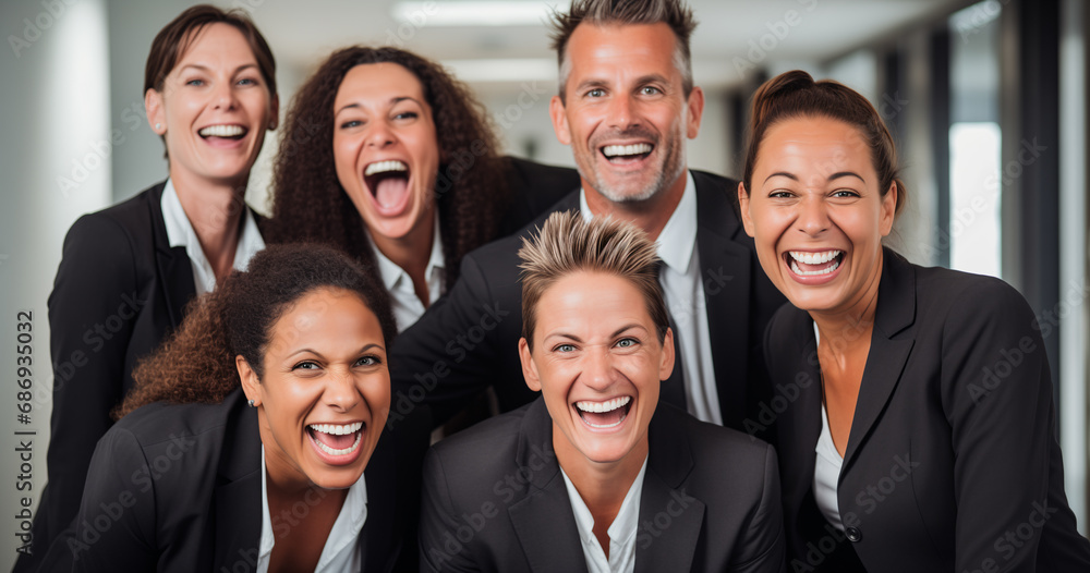 Group of happy colleagues celebrating together, happy collaboration with clients, business collaboration, project success, brainstorming Group of happy colleagues celebrating together, happy collaboration with clients, business collaboration, project success, brainstorming