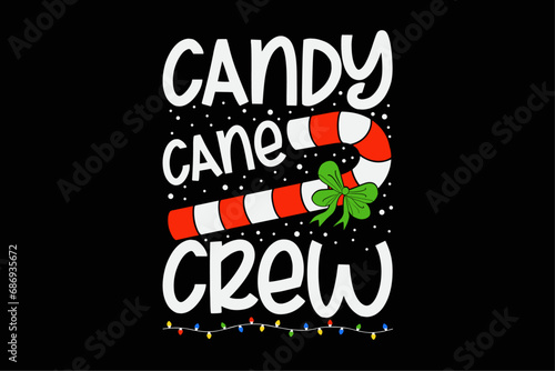 Candy Cane Crew Funny Christmas Candy Lover X-mas T-Shirt