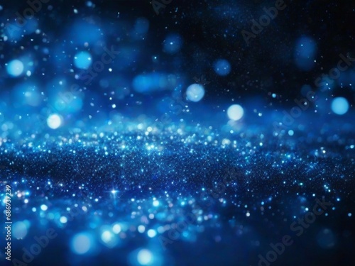 blue glow particle abstract bokeh background