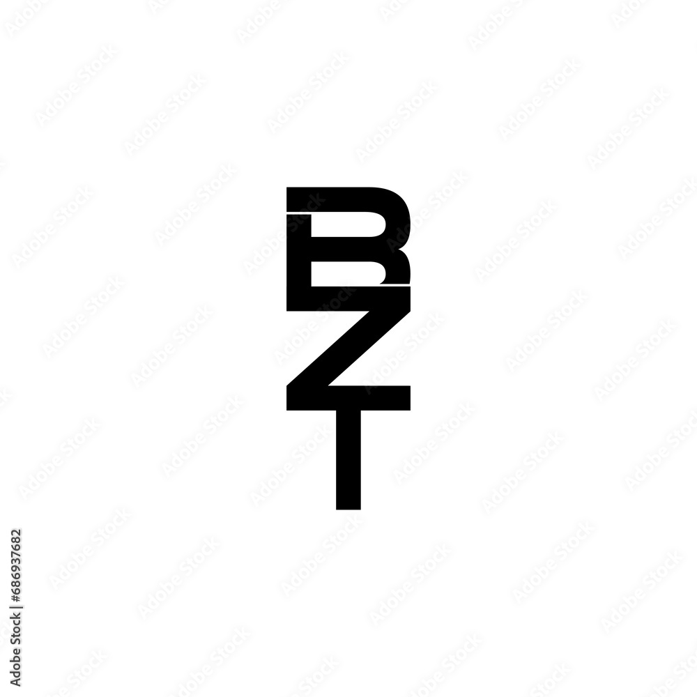bzt typography letter monogram logo design bzt typography letter monogram logo design